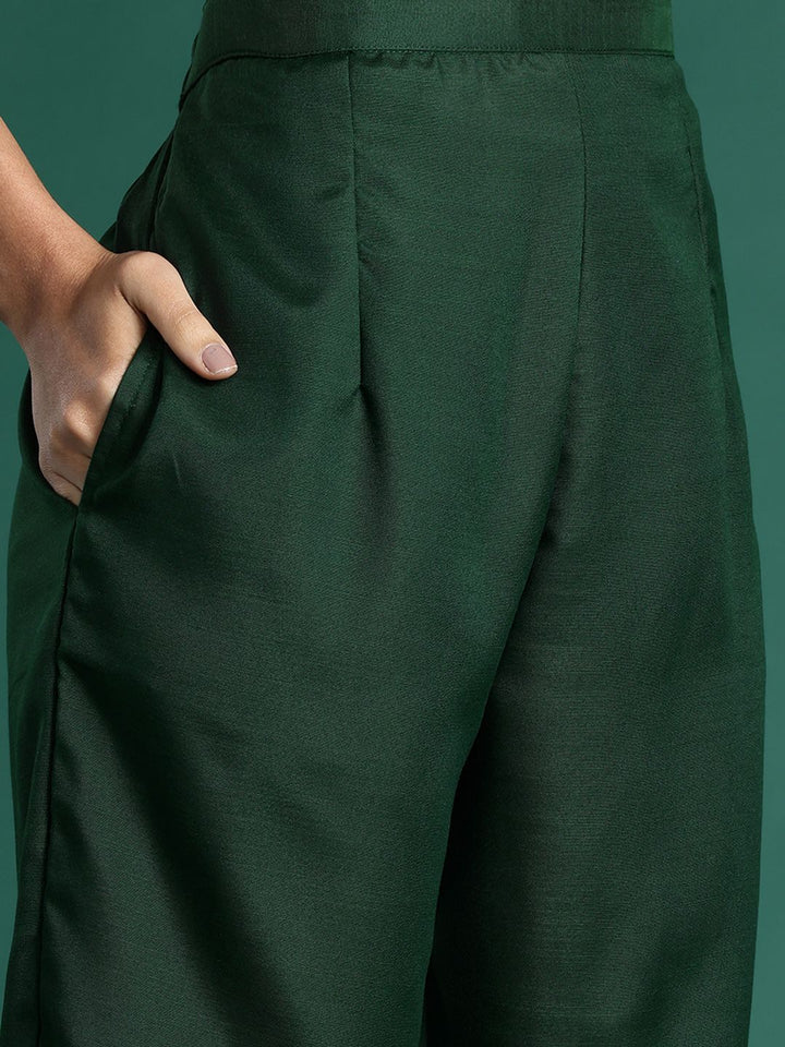Indo Era Ethnic Motifs Yoke Design Pure Cotton Kurta With Trousers & Dupatta