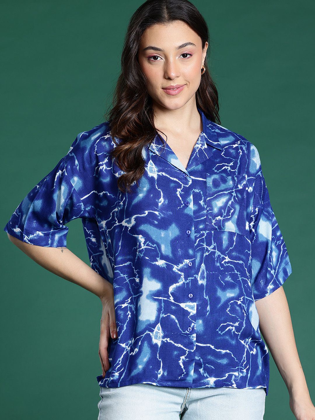 DressBerry Opaque Printed Casual Shirt