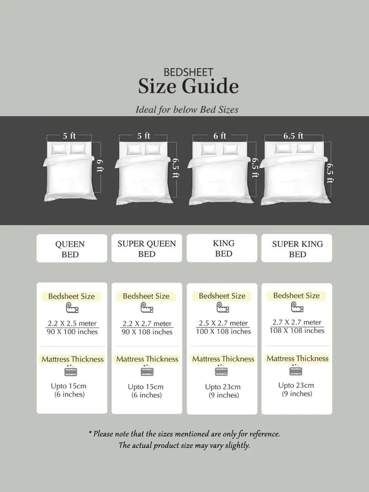 Story@home Unisex Multi Abstract King Size Bedsheet with 2 Pillow Covers