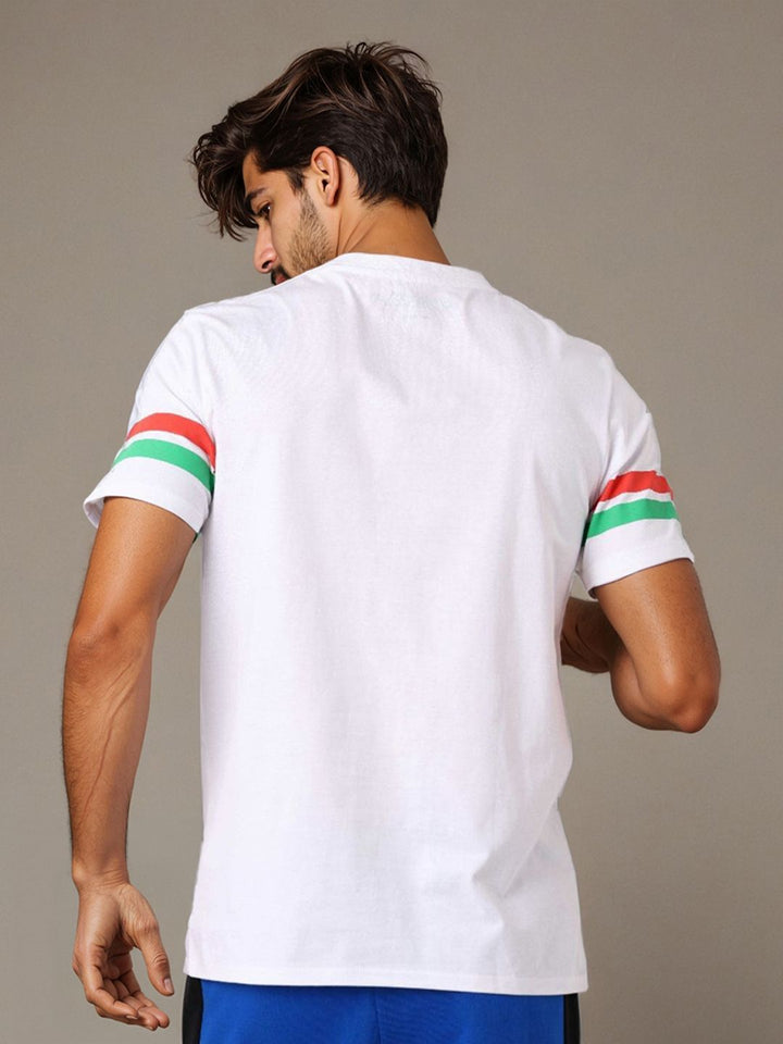 The Indian Garage Co Men Johnny Bravo Graphic Printed Round Neck Cotton Slim Fit T-shirt
