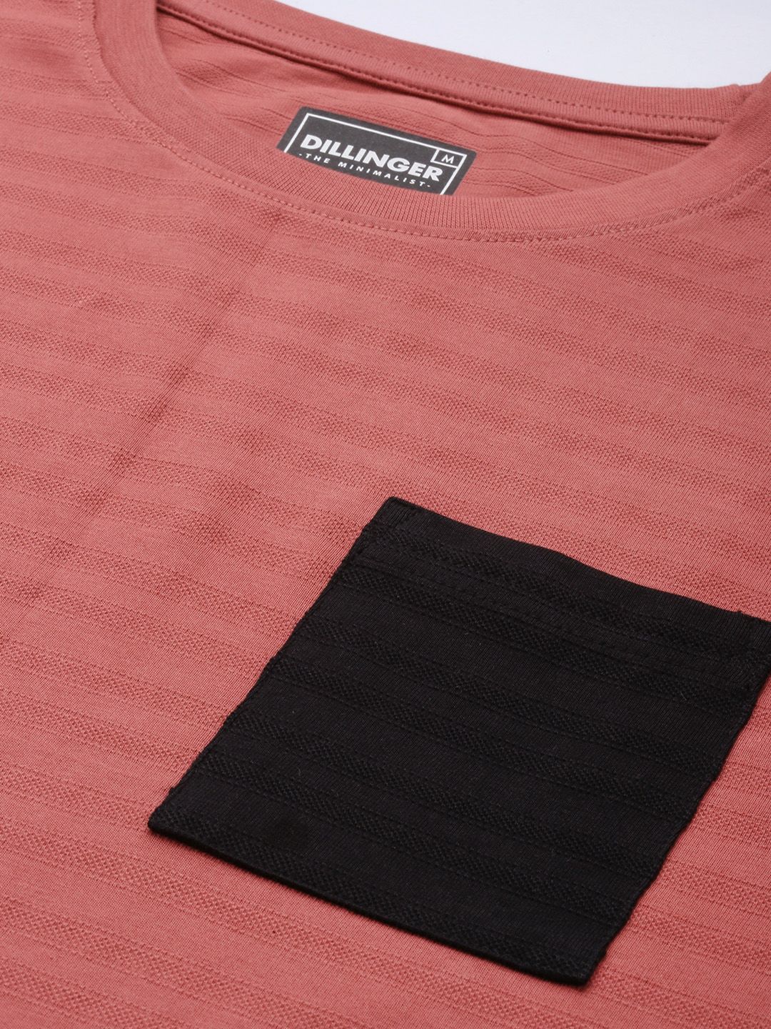 DILLINGER Men Striped Pure Cotton Pockets T-shirt