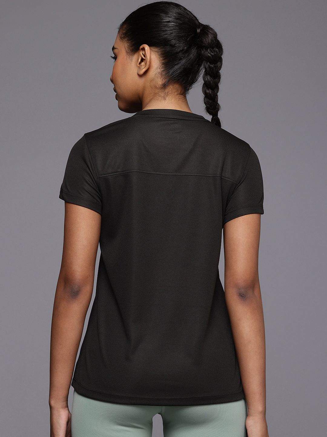 HRX by Hrithik Roshan Self Design Rapid-Dry Antimicrobial Running T-shirt