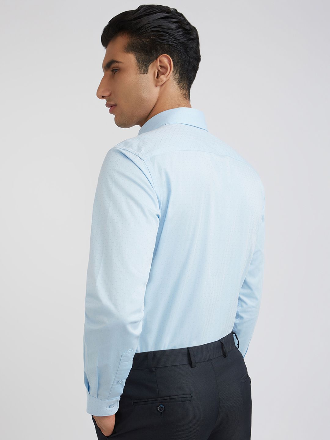 Raymond Men Slim Fit Pure Cotton Ditsy Printed Formal Shirt