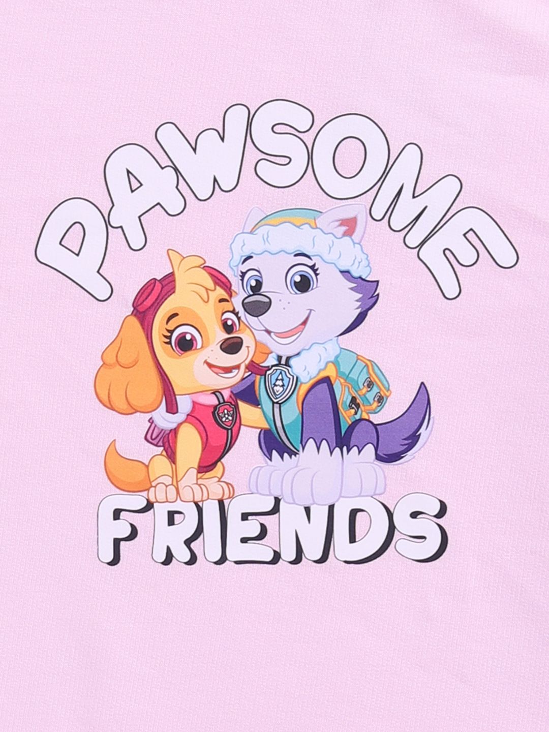 Happy Faces Girls Paw Patrol Print Pure Cotton T-shirt with Trousers