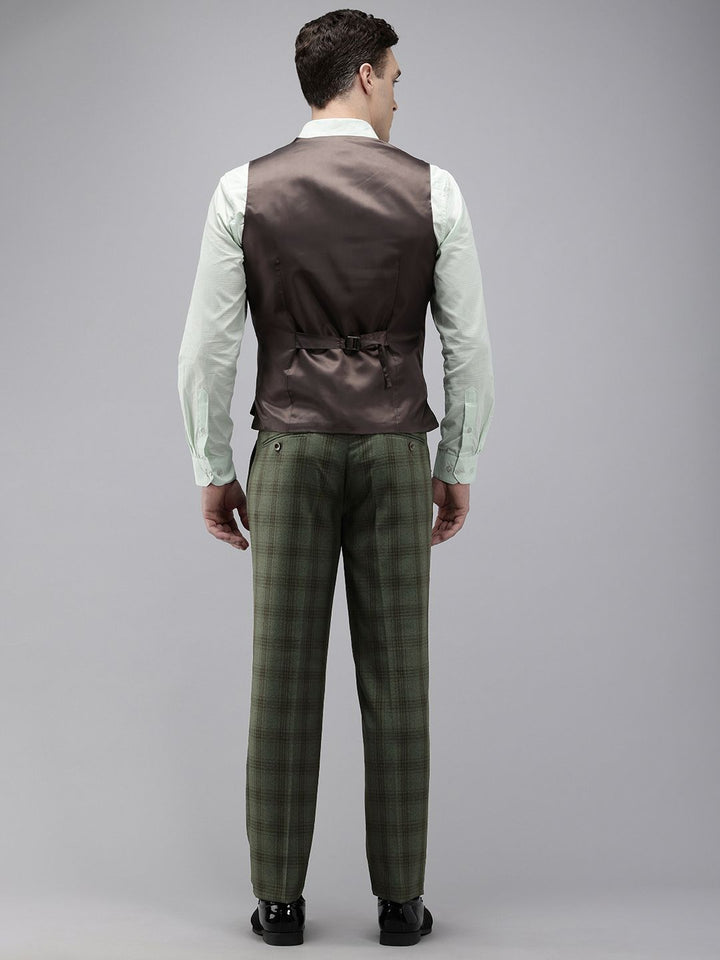 Park Avenue Checked Single Breasted Super Slim Fit 3 Piece Formal Suits