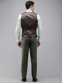 Park Avenue Checked Single Breasted Super Slim Fit 3 Piece Formal Suits