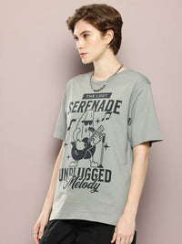 DILLINGER Graphic Printed Drop-Shoulder Sleeves Pure Cotton T-shirt