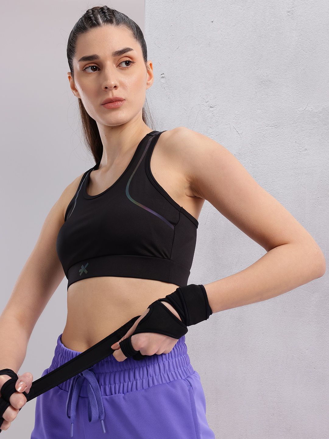 HRX by Hrithik Roshan Racerback Full Coverage Lightly Padded Training Bra KT470_03_A