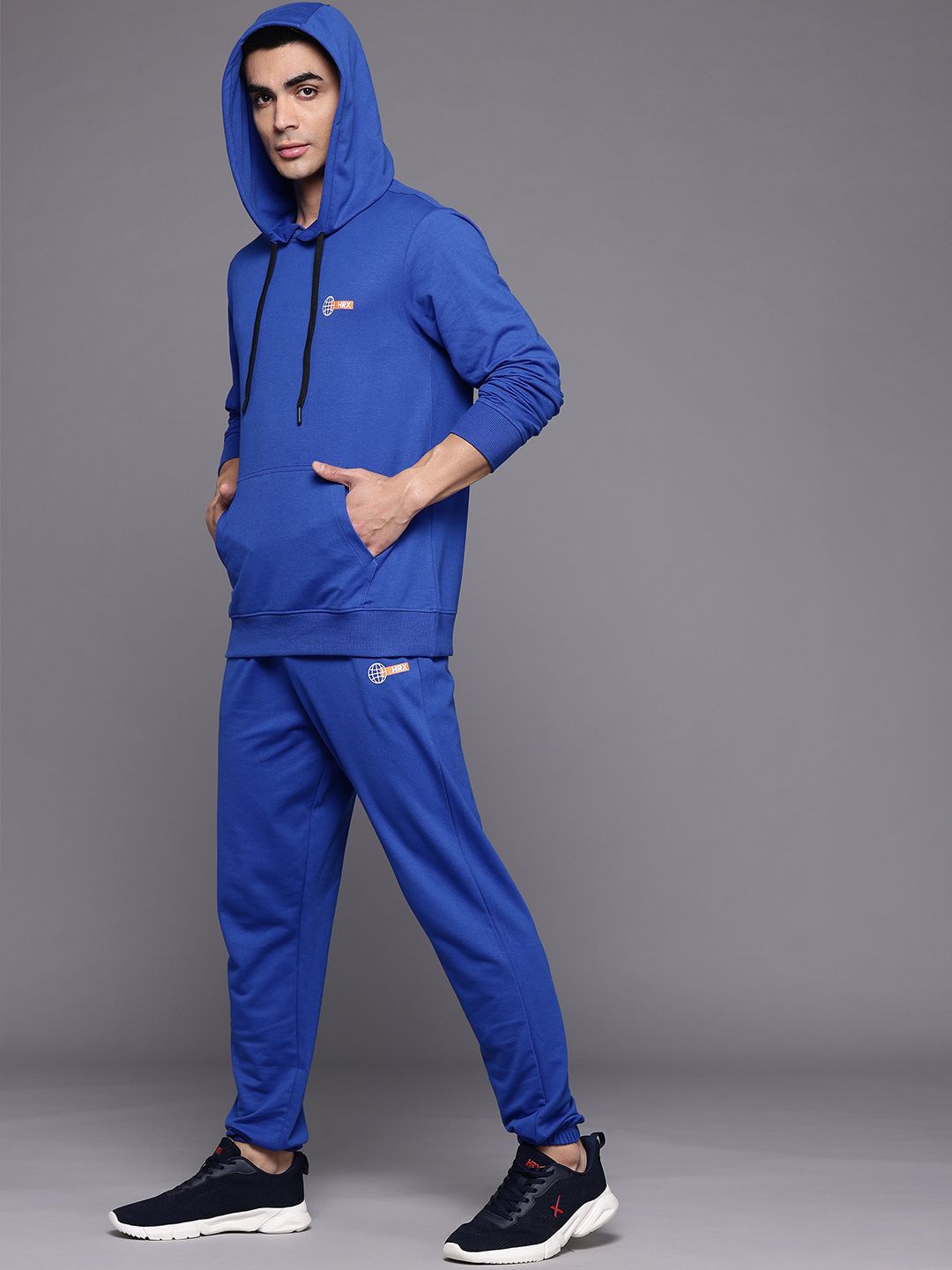 HRX by Hrithik Roshan Brand Logo Printed Hooded Lifestyle Tracksuit