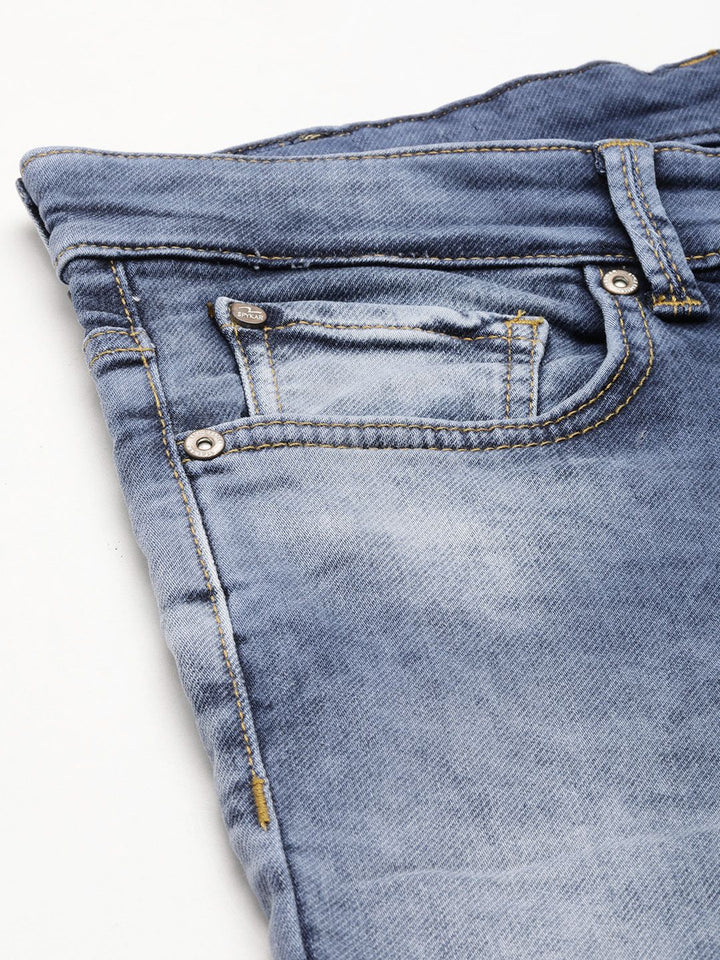 SPYKAR Men Skinny Fit Low-Rise Heavy Fade Stretchable Jeans