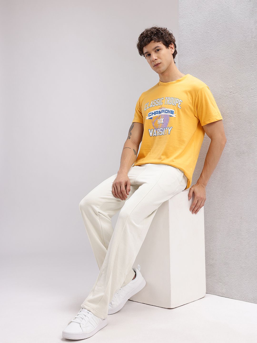 HRX by Hrithik Roshan Varsity Print Lifestyle T-shirt