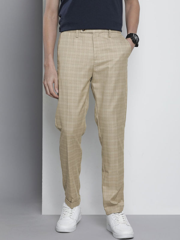 The Indian Garage Co Self Design Regular Fit Chinos Trousers