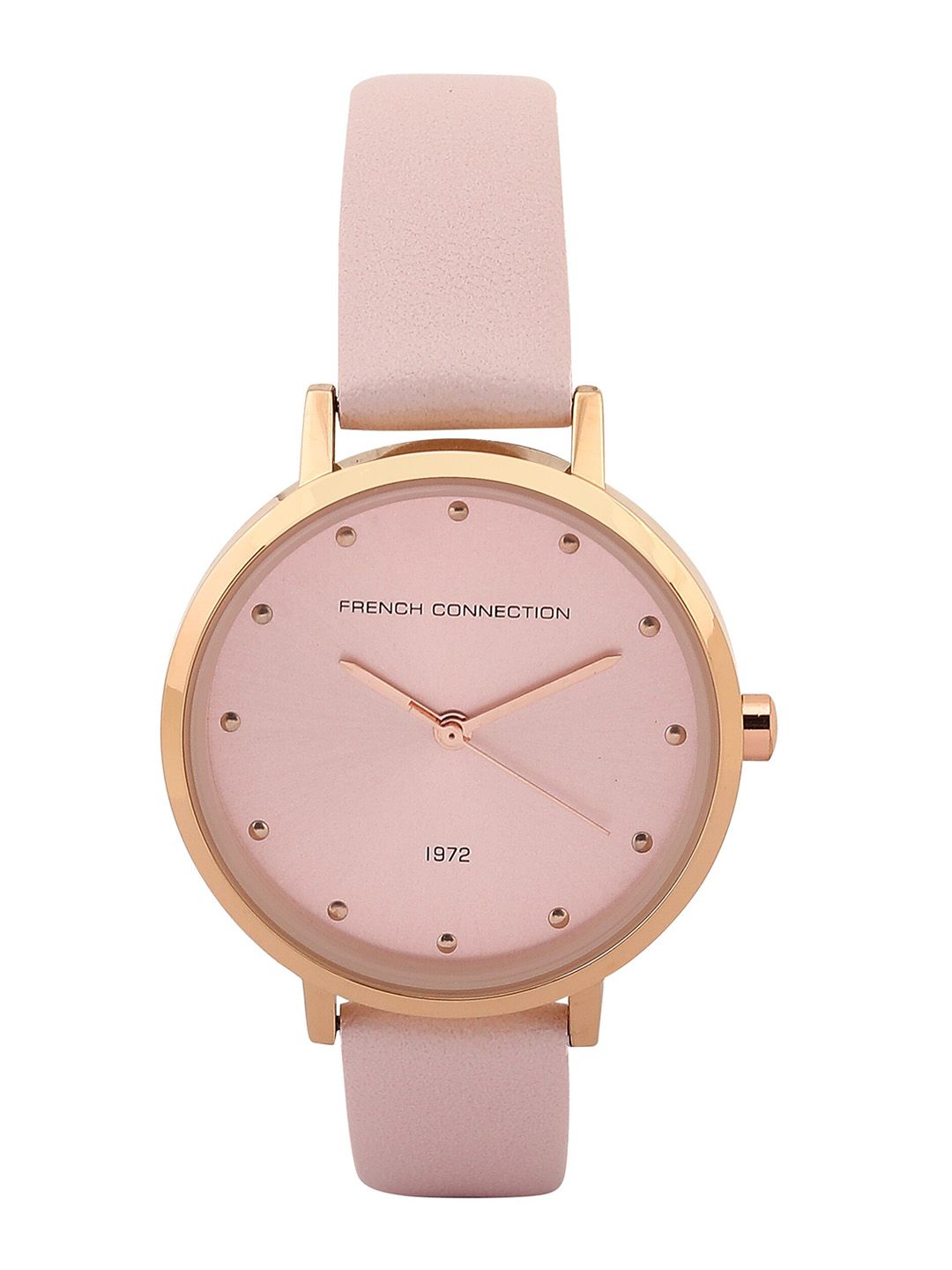 French Connection Women Leather Bracelet Style Straps Analogue Watch FCN00080F