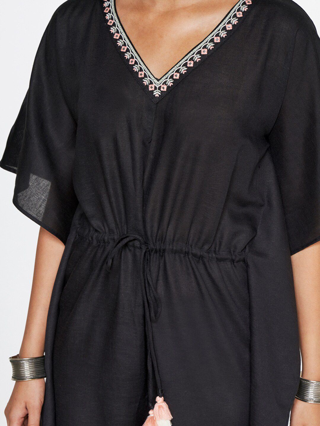 Global Desi V-Neck Waist Tie-Ups Basic Jumpsuit
