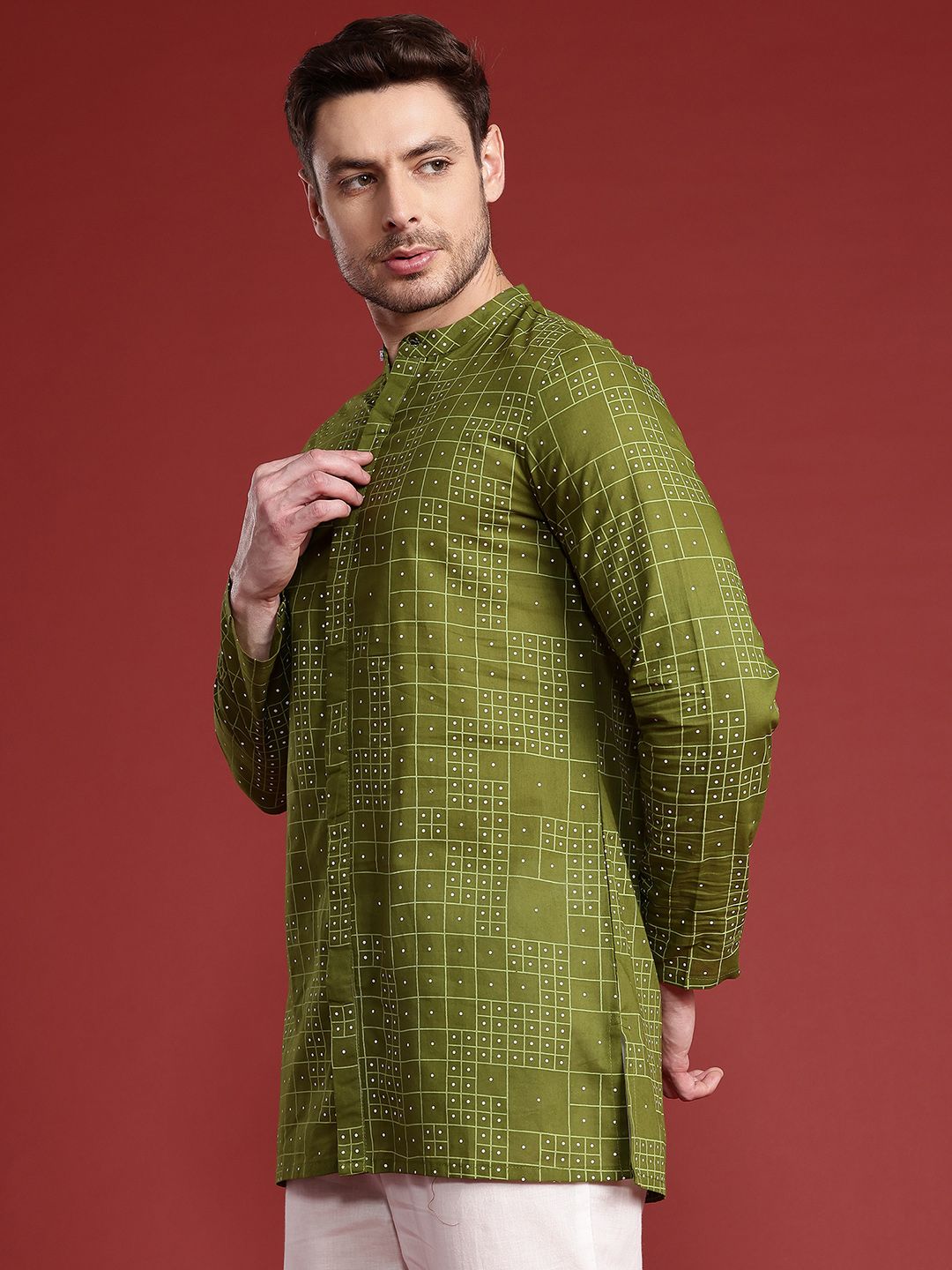 Anouk Checked Pure Cotton Kurta