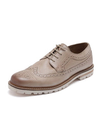 RARE RABBIT Men Textured Leather Casual Brogues