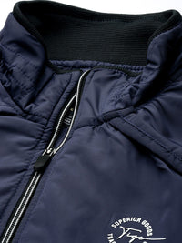 The Indian Garage Co Men Blue Solid Biker Jacket