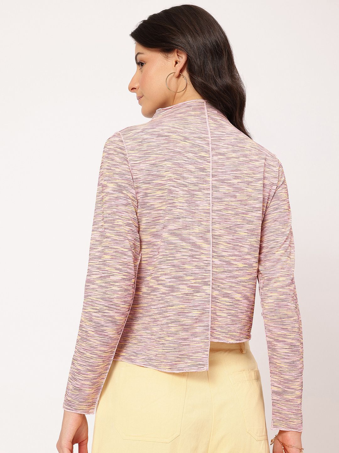 DressBerry Nomadic Knits Upturn Stitch Asymmetric Hem Top