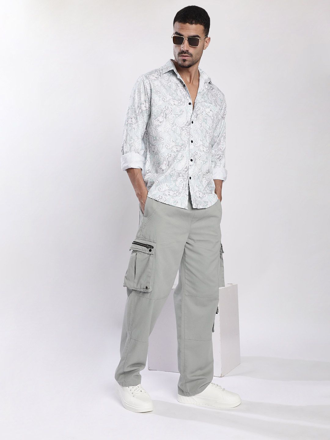 Bene Kleed Ethnic Motifs Printed Spread Collar Cotton Casual Shirt