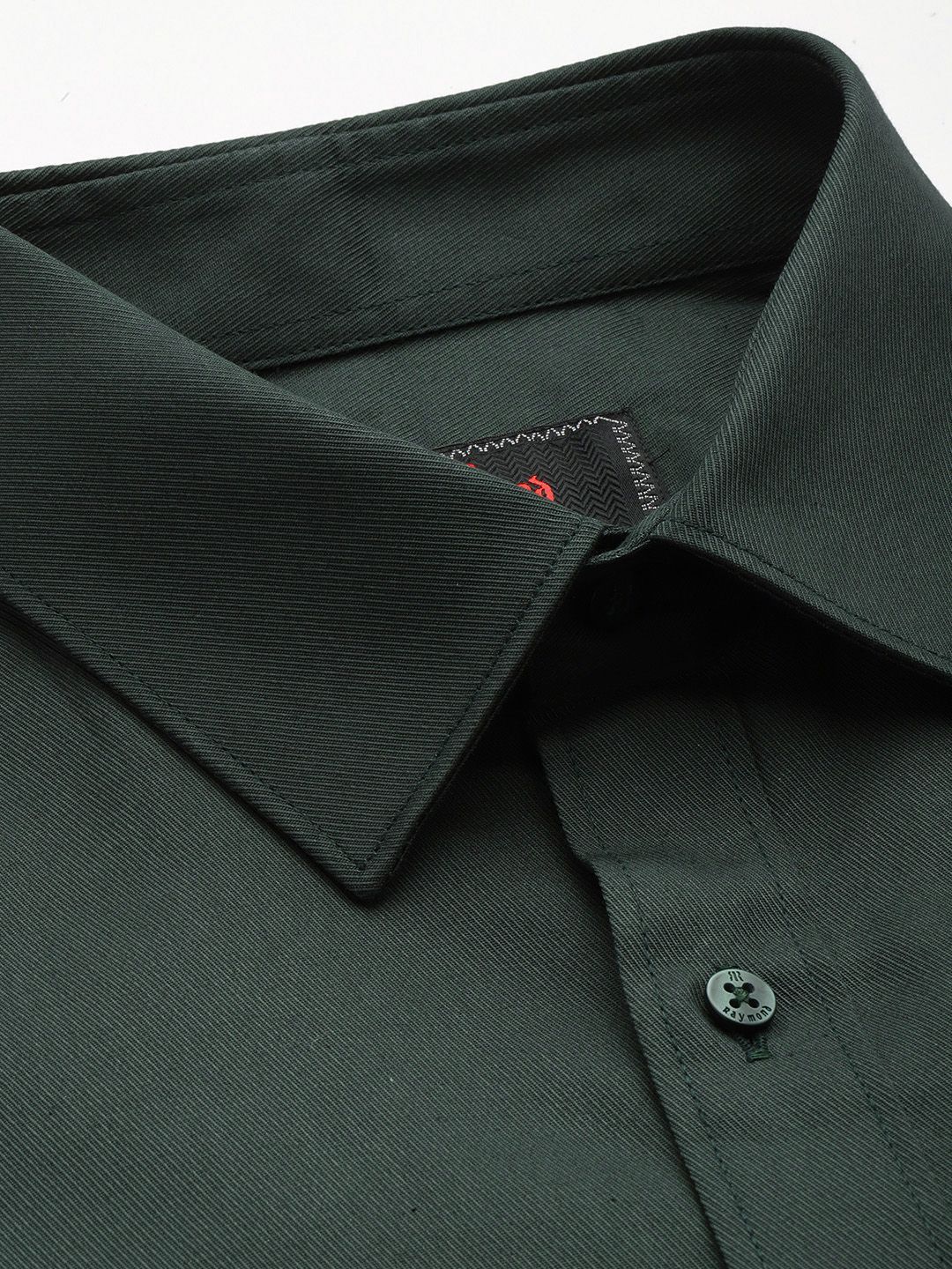 Raymond Pure Cotton Self Design Slim Fit Textured Formal Shirt