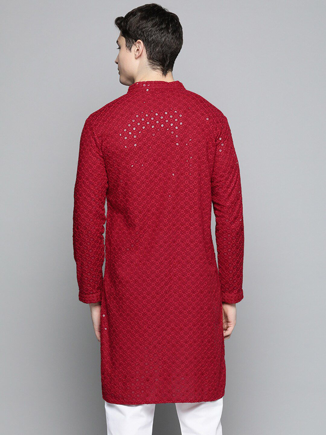 Jompers Men Mandarin Collar Embellished Kurta