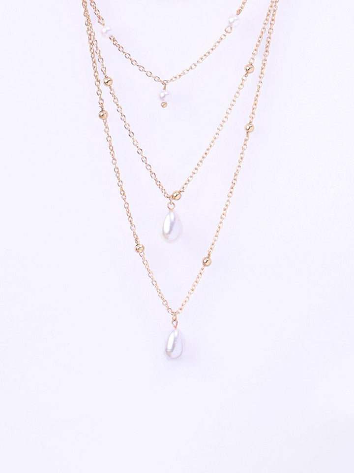 VOGUE PANASH Rantai Bersalut Emas Dengan Kalung Berlapis Manik