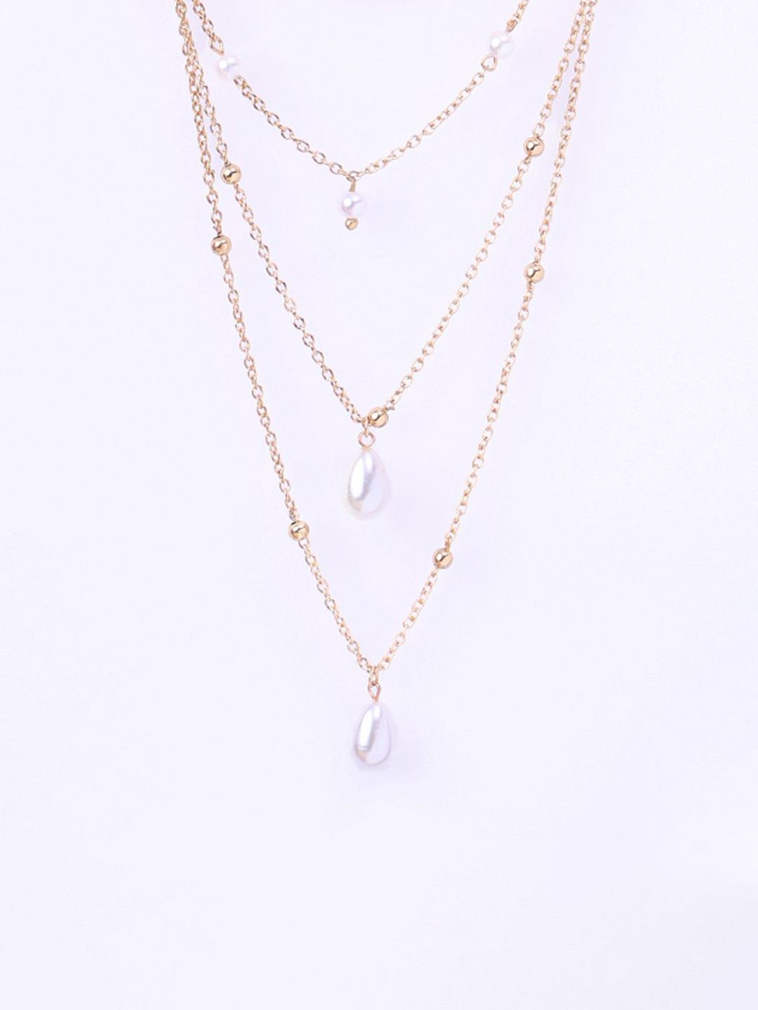VOGUE PANASH Rantai Bersalut Emas Dengan Kalung Berlapis Manik