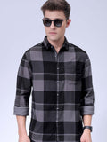 The Indian Garage Co Men Spread Collar Checked Casual Shirt