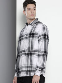 The Indian Garage Co Pure Cotton Tartan Checks Corduroy Casual Shirt