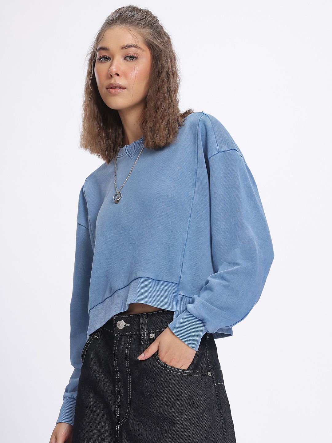 DressBerry Casual Constructs Drop-Shoulder Sweatshirt