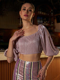 Athena Self Design Square Neck Crop Top