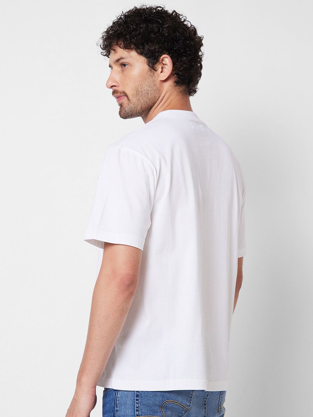 SPYKAR Round Neck Printed Cotton T-shirt