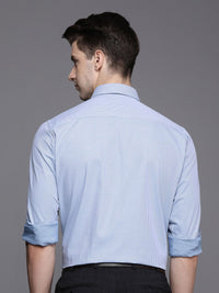 Raymond Self Design Textured Slim Fit Pure Cotton Formal Shirt