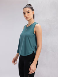 HRX by Hrithik Roshan Rapid-Dry Sleeveless High-Low Running Top