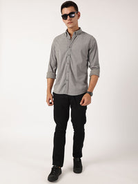 Thomas Scott Men Premium Button-Down Collar Corduroy Cotton Casual Shirt