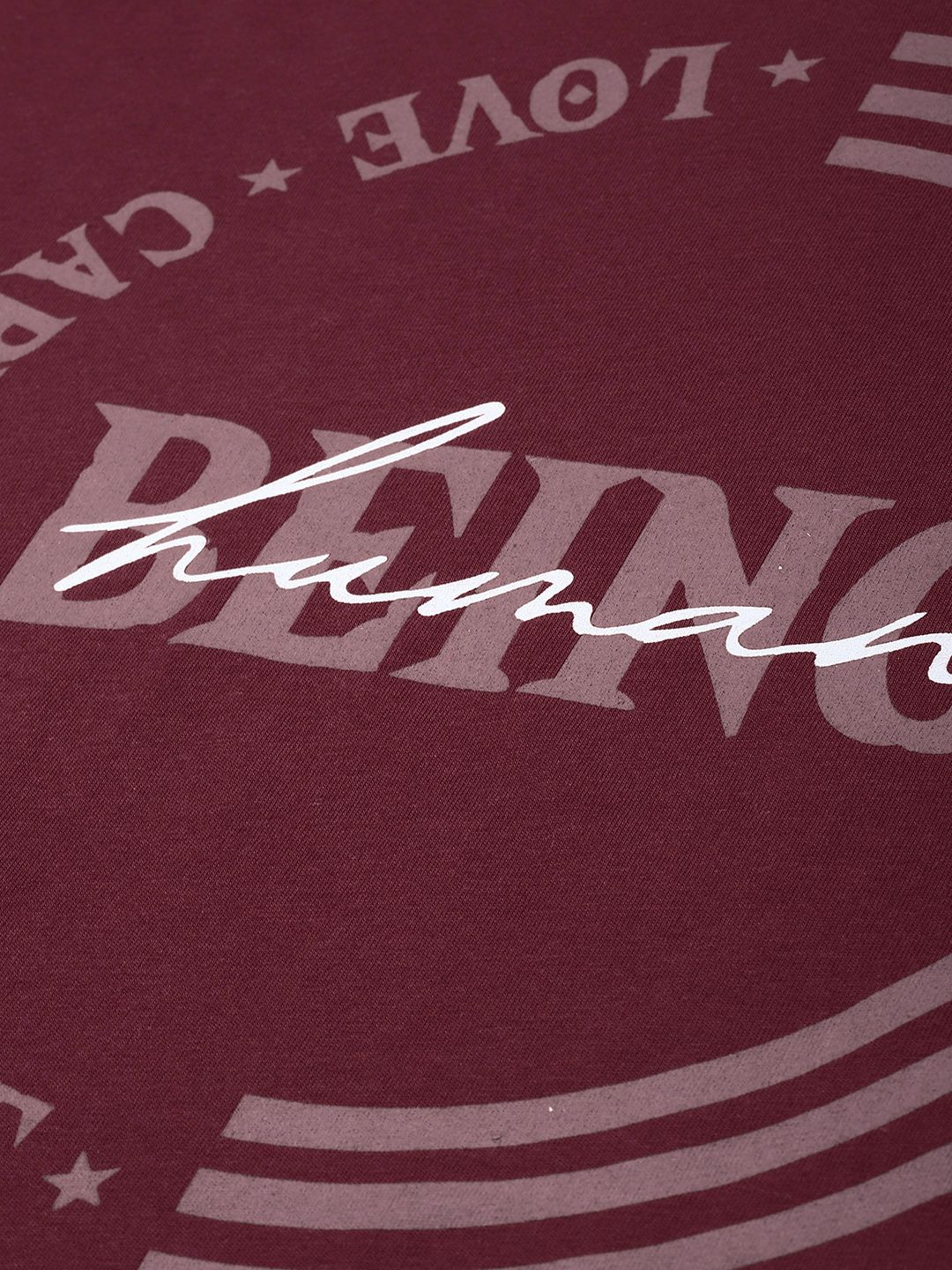 Being Human Pure Cotton Typography Printed Casual T-shirt