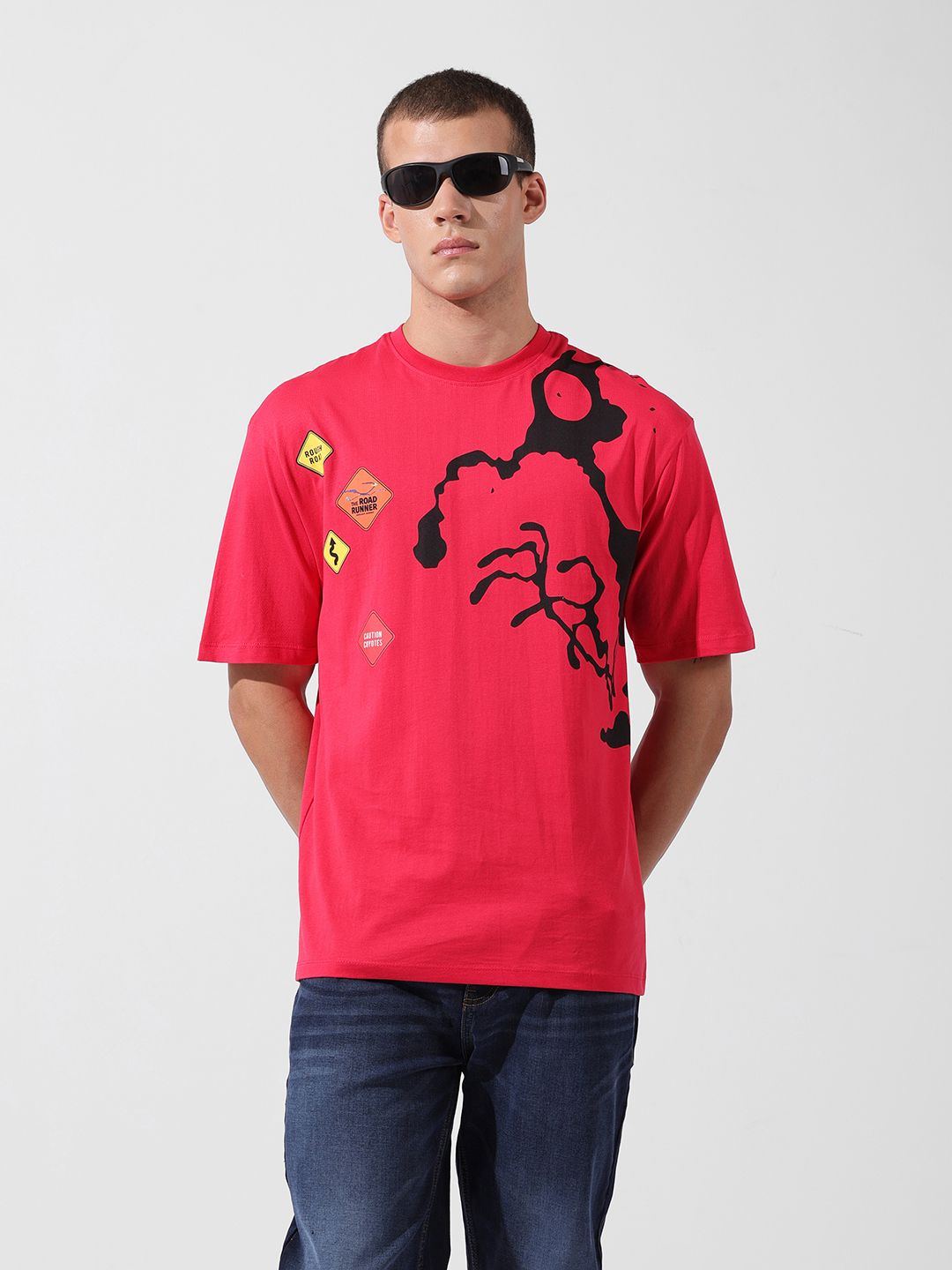 The Indian Garage Co Men Boxy Looney Tunes Printed T-Shirt