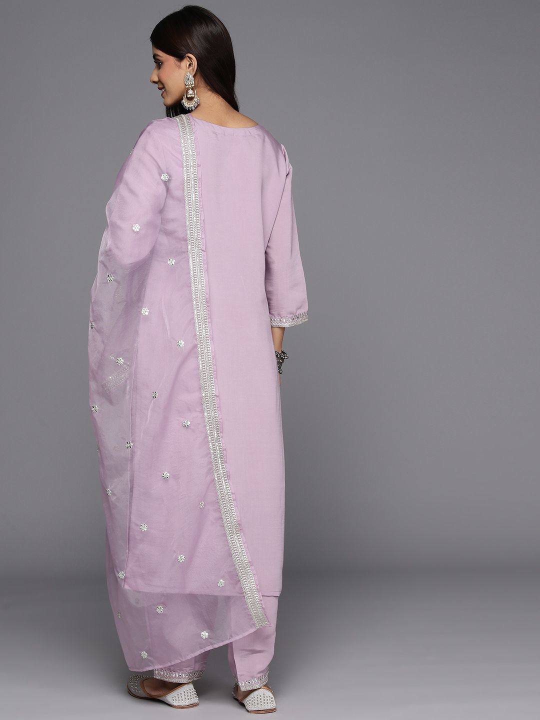 Indo Era Ethnic Motifs Embroidered Regular Sequinned Kurta with Trousers & Dupatta