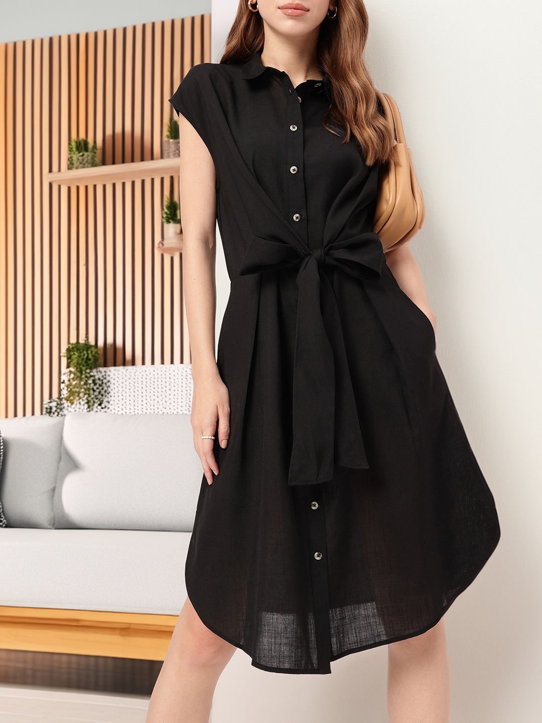 Classic Ribbon Magic Femme Shirt Style Dress