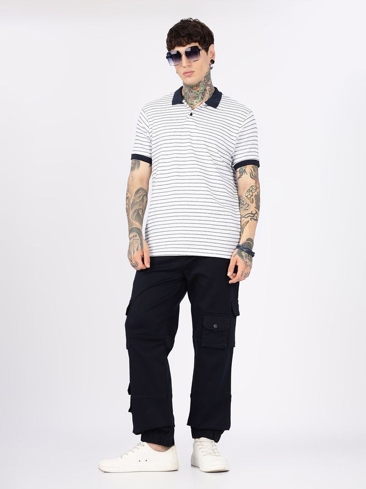 Eszett Lelaki Cotton Regular Fit Cargos Trousers