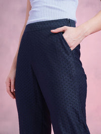 DressBerry Women Textured Pleated Trousers