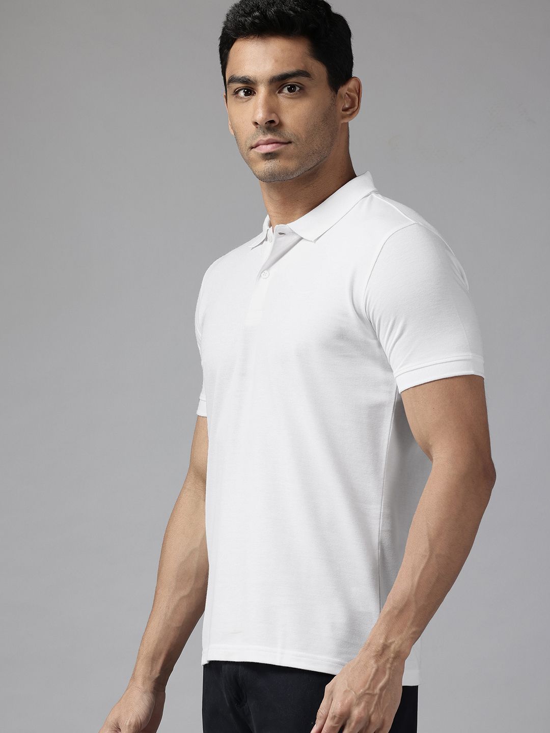Park Avenue Solid Polo Collar T-shirt