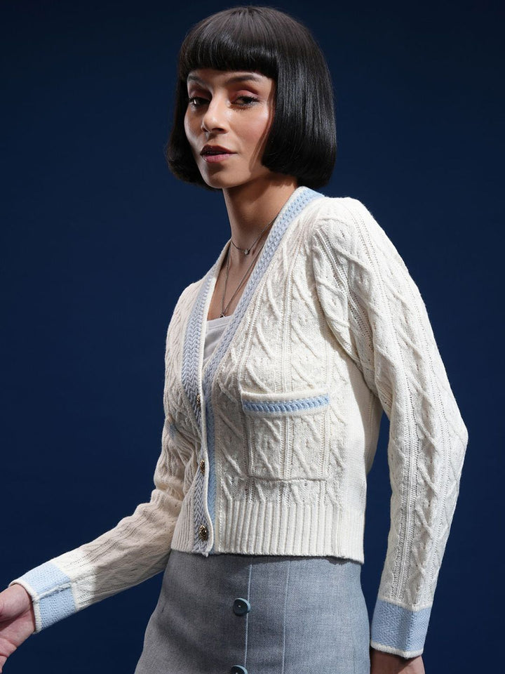 Tokyo Talkies Wanita Sweater Cardigan Lengan Penuh