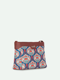 ZOUK Kovil Paisley Printed Structured Sling Bag