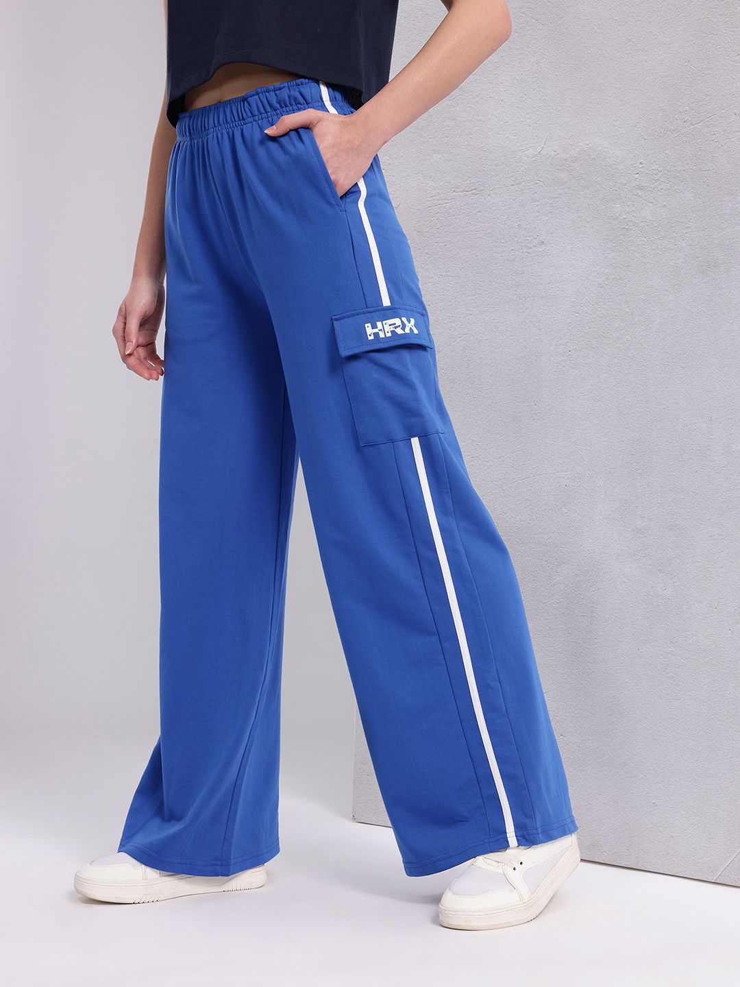 HRX by Hrithik Roshan  Women Lifestyle Side Stripe Cargo Track Pants