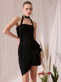 STREET 9 Halter Neck Sleeveless A-Line Dress