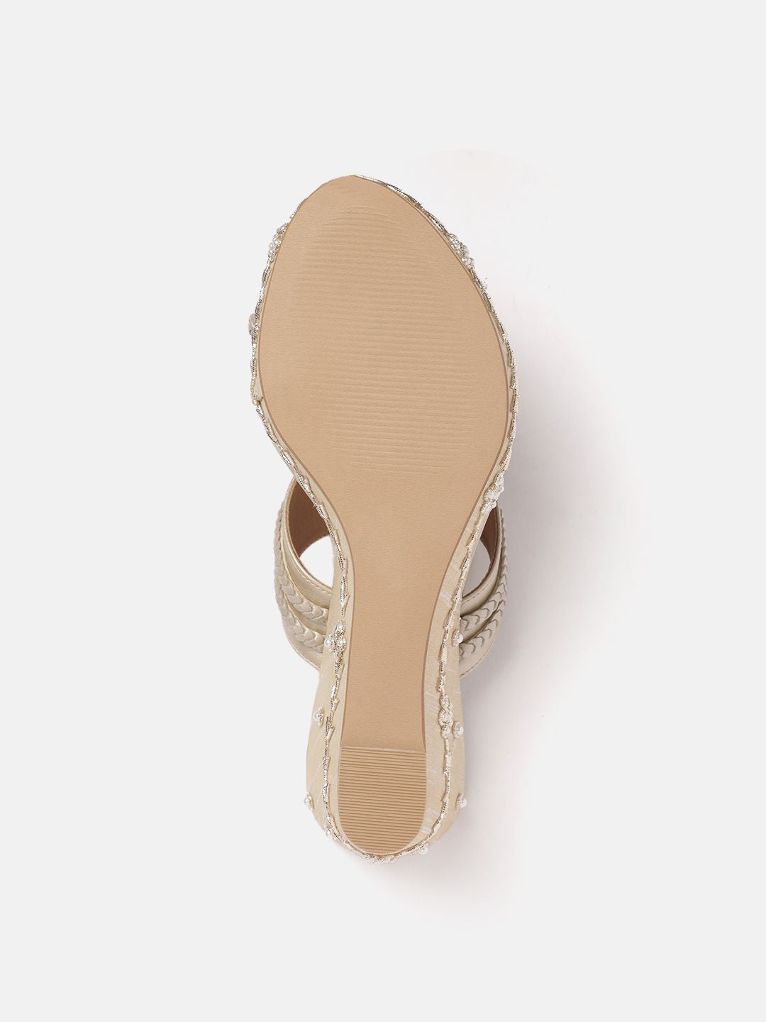 House of Pataudi Floral Embroidered Wedges