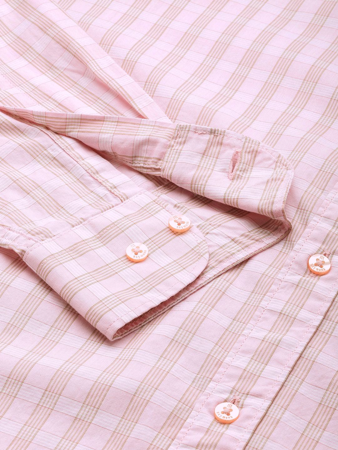 Raymond Pure Cotton Slim Fit Checked Casual Shirt