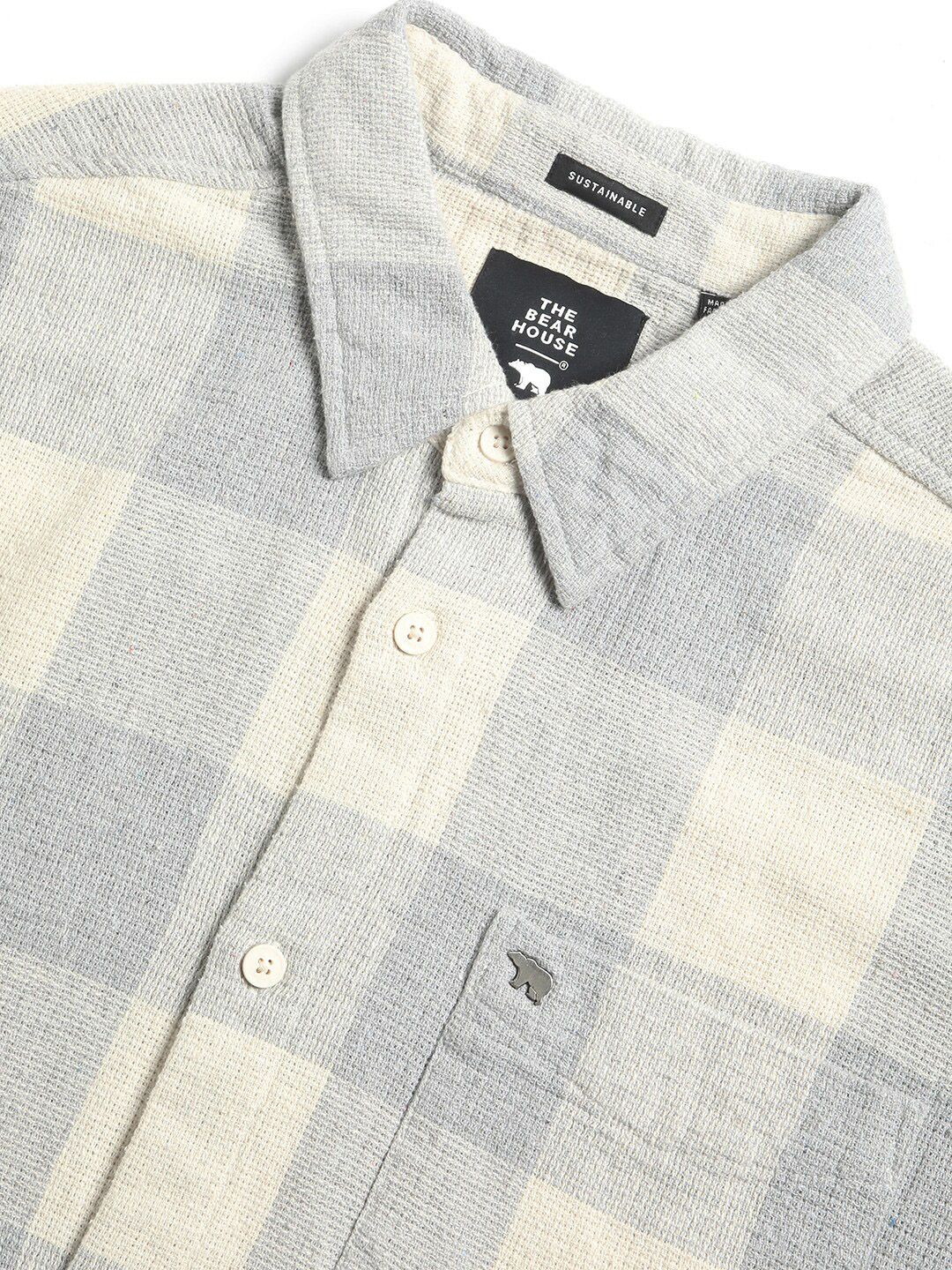 THE BEAR HOUSE Men Checked Relax Fit Casual Shirt