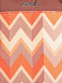 ZOUK Geometric Printed Structured Sling Bag